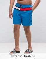 Tommy Hilfiger PLUS Flag Swim Shorts in Blue
