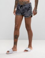 Good For Nothing Swim Shorts In Black Camo