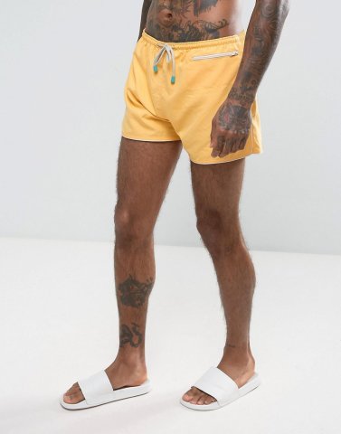 Oiler & Boiler East Hampton Shortie Swim Shorts In Orange