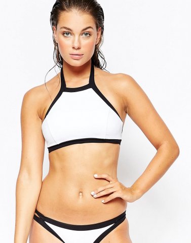 Seafolly Block Party High Neck Tank Bikini Top