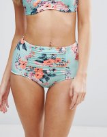 Seafolly Floral Power Mesh High Waisted Bikini Bottom