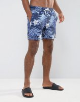 Timberland Tonal Floral Swim Shorts in Blue