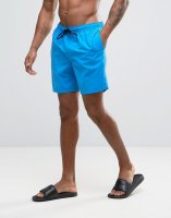 ASOS Swim Shorts In Bright Blue Mid Length