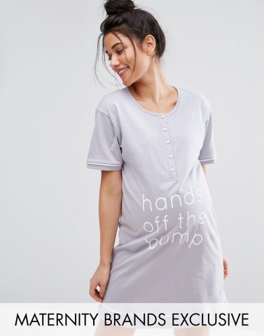 Emma Jane Hands Off Button Front Nursing Nightdress