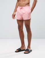 ASOS Swim Shorts In Pink Super Short Length