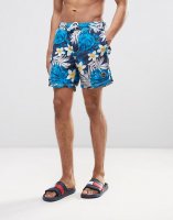 Timberland Multi Floral Swim Shorts in Navy