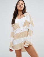 Zulu And Zephyr Wide Stripe Beach Shirt