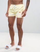 Ellesse Printed Stripe Swim Shorts In Yellow