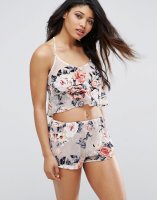 Wolf & Whistle Velvet Cami Pyjama Set